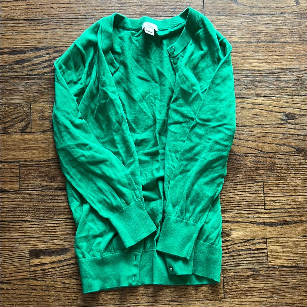 Green Women's Cardigan Sweater